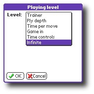 Click to enlarge Level selection dialog